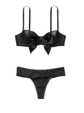 Комплект белья DREAM ANGELS Black Lace-up Balconette Bustier & Thong panty