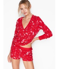 Пижама Victoria’s Secret Thermal PJ Set Red print Flowers