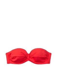 Купальник бандо з пушап Вікторія Сікрет Bandeau Top Cheeky Red
