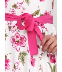 Летнее платье Zephyros принт розовые цветы