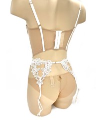 Балконет Victoria's Secret Beige Lace Bra/Garter/Panty
