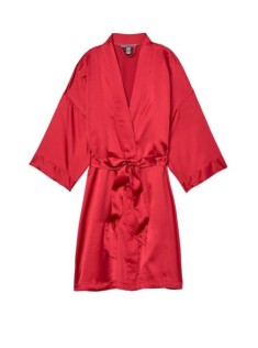 Халат Victoria's Secret Satin Robe Kimono Lipstick