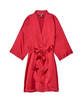 Халат Victoria's Secret Satin Robe Kimono Lipstick