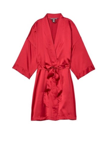 Халат Victoria's Secret Satin Robe Kimono Lipstick