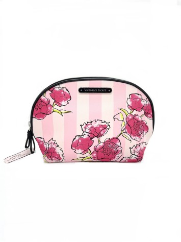 Середня косметичка Victoria's Secret Pink Stripes Flower print