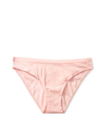 Трусики бавовняні Вікторія Сікрет Bikini Panty logo VS Pinky