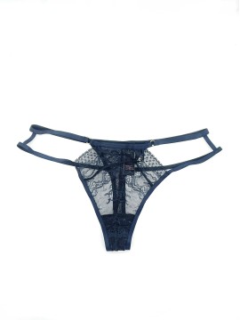 Трусики Вікторія Сікрет Very Sexy Strappy Lace Thong Panty Night Blue