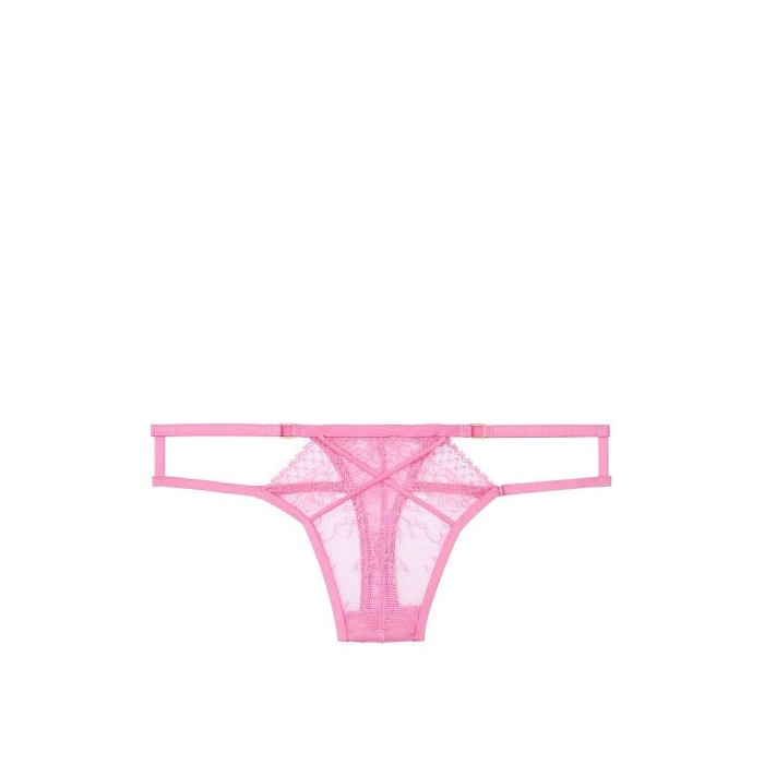 Трусики Вікторія Сікрет Very Sexy Strappy Lace Thong Panty бузкові