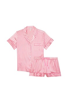 Сатинова піжама VS Satin Short Pj Set Signature Stripe