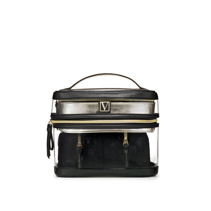 4-in-1 VICTORIA'S SECRET Train case in Black Lily Lace