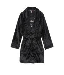 Black Logo Short Cozy Robe - халат Вікторія Сікрет