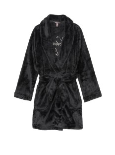 Black Logo Short Cozy Robe - халат Виктория Сикрет