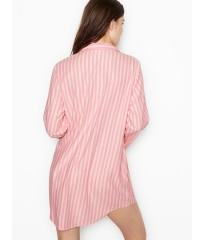 Ночная рубашка Victoria’s Secret Cotton Flannel Sleepshirt Pink Stripe