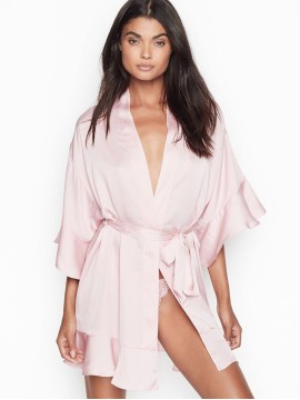 Халат Кімоно Victoria's Secret Very Sexy Flounce Satin Kimono Robe