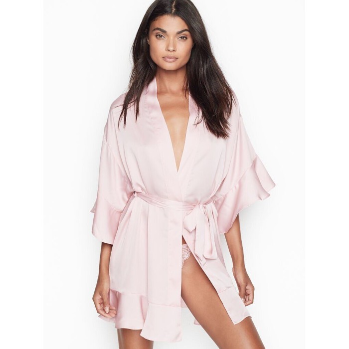 Халат Кімоно Victoria's Secret Very Sexy Flounce Satin Kimono Robe
