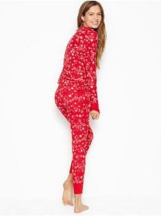 Піжама Victoria's Secret Thermal Long PJ Set Red Starry Sky