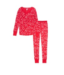 Піжама Victoria's Secret Thermal Long PJ Set Red Starry Sky