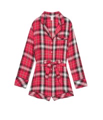 Фланелевий ромпер Victoria's Secret RED Plaid PJ SET