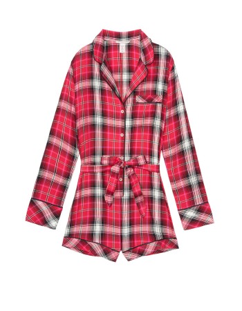 Фланелевий ромпер Victoria's Secret RED Plaid PJ SET