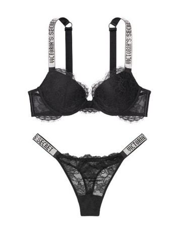 Комплект білизни Very Sexy Shine Strap Black Lace