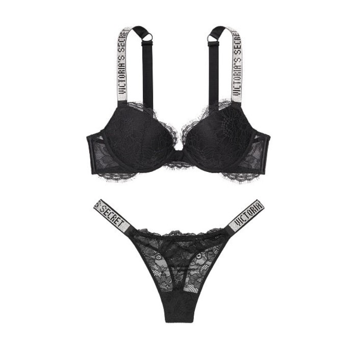 Комплект белья Very Sexy Shine Strap Black Lace
