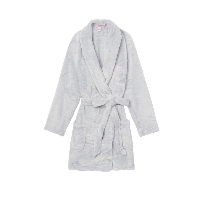 Плюшевий Халат Victoria's Secret Short Cozy Robe Blue