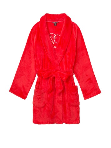 Халат Victoria's Secret Logo Short Cozy Robe Bright Cherry