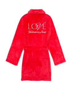 Халат Victoria's Secret Logo Short Cozy Robe Bright Cherry