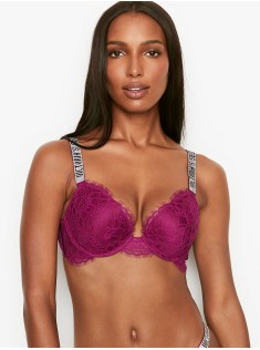 Комплект белья Victoria's Secret Very Sexy Shine Strap Fuchsia Lace