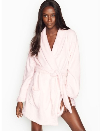 Халат Victoria's Secret Logo Short Cozy Robe Mauve Chalk