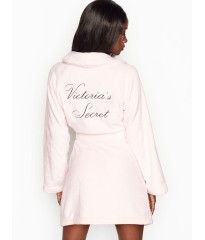 Халат Victoria's Secret Logo Short Cozy Robe Mauve Chalk