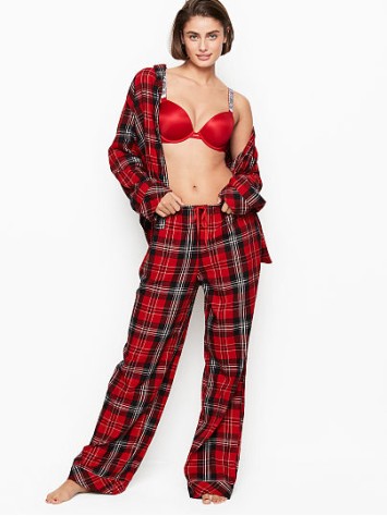 Піжама Victoria's Secret Shimmer Flannel Long PJ Set