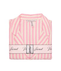 Пижама розовая в полоску Victoria’s Secret Shimmer Flannel Long PJ Set Pink Stripe