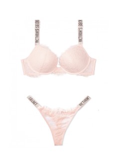 Комплект белья Victoria's Secret Very Sexy Shine Strap Rose Lace