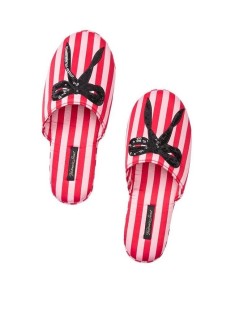 Домашні капці VS Signature Satin Slipper у смужку з бантиком