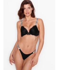 Комплект білизни Victoria's Secret Very Sexy Shine Strap Black Lace push-up bra