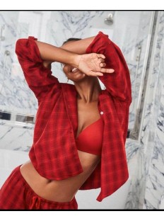 Фланелева піжама Victoria's Secret The Flannel PJ Set Red Shadow Plaid