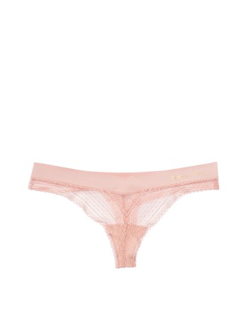 Трусики Incredible By Victoria’s Secret Smooth Lace Thong panty Demure Pink