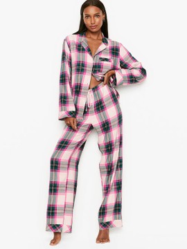 Пижама Victoria’s Secret Flannel Long PJ Set