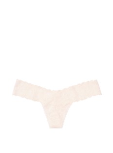 Трусики Victoria's Secretу The Lacie Lace-up Thong Panty Coconut White