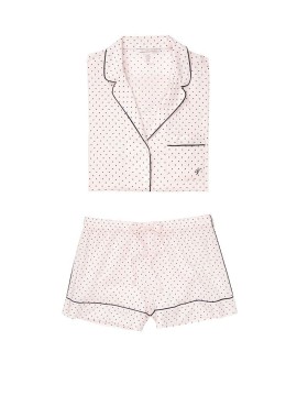 Піжама Victoria's Secret Cotton Short PJ Set Pink Mini Dot