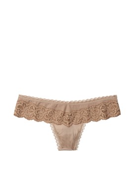Трусики стринги Body By Victoria's Secret Beige Thong Panty