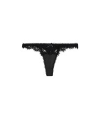 Трусики LOVE &amp; LEMONS For Victoria&#39;s Secret Luxe Lingerie Black Faye Lace Thong Panty