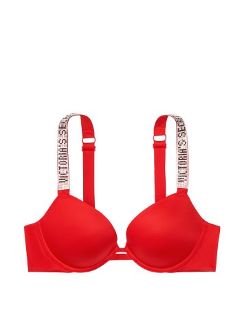 Комплект білизни Victoria's Secret Very Sexy Embellished Strap Push-up Bra set Lipstick❤️