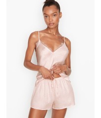 Сатинова піжама Victoria's Secret Satin Cami Set Pink Leopard
