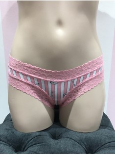 Трусики Вікторія Сікрет Pink Lace Cheeky Panty