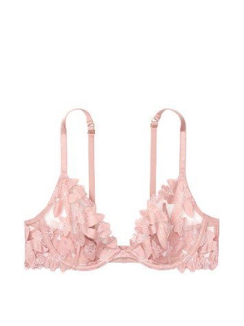 Комплект білизни VS Floral Embroidered Luxe Lingerie Thong Panty S&amp;Bra