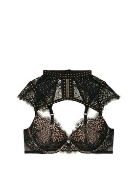 Бюстьє з пуш-ап чорне мереживо з колекції Very Sexy High-Neck