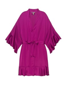 Халат Victoria's Secret Satin FLOUNCE KIMONO Fuchsia