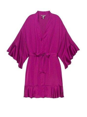 Халат Victoria's Secret Satin FLOUNCE KIMONO Fuchsia